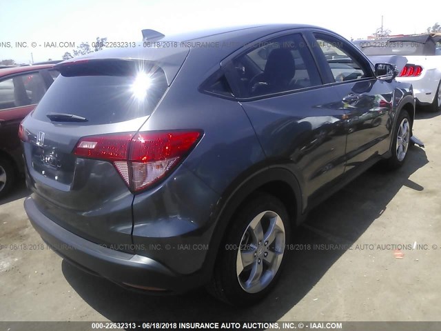 3CZRU5G57GM750250 - 2016 HONDA HR-V EX GRAY photo 4