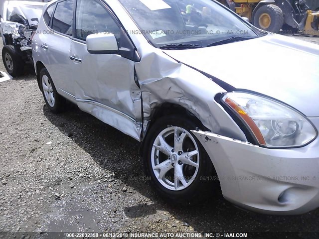 JN8AS5MT0BW153305 - 2011 NISSAN ROGUE S/SV/KROM SILVER photo 6