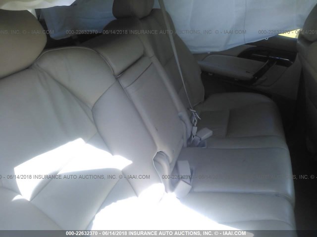 2HNYD284X9H521482 - 2009 ACURA MDX TECHNOLOGY BURGUNDY photo 8