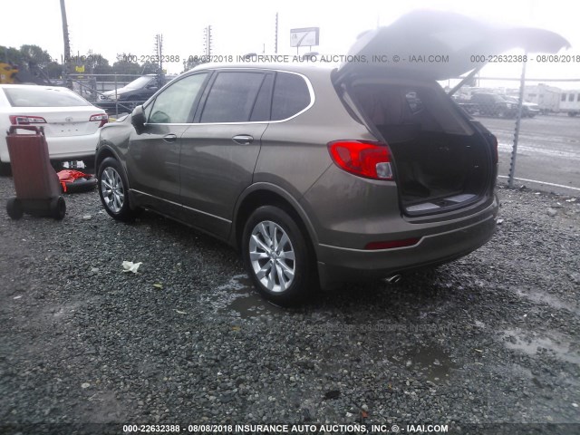 LRBFXBSA8HD008275 - 2017 BUICK ENVISION ESSENCE Շագանակագույն լուսանկար 3