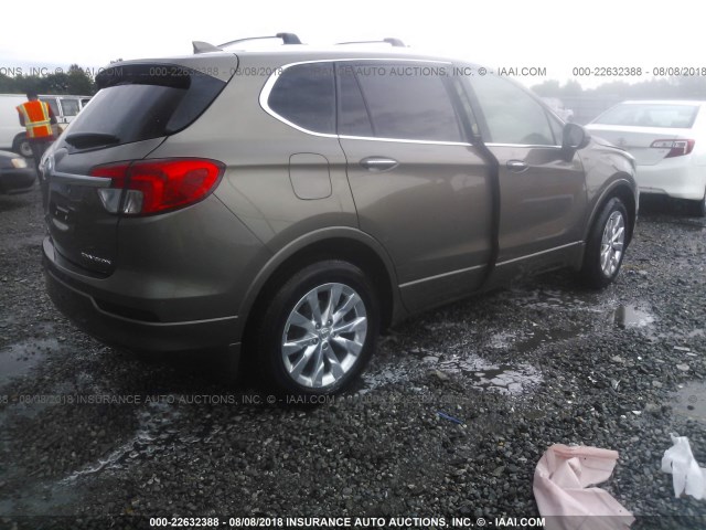 LRBFXBSA8HD008275 - 2017 BUICK ENVISION ESSENCE Շագանակագույն լուսանկար 4