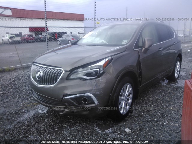 LRBFXBSA8HD008275 - 2017 BUICK ENVISION ESSENCE Շագանակագույն լուսանկար 6