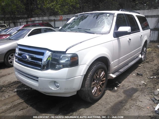 1FMJK1K58BEF09901 - 2011 FORD EXPEDITION EL LIMITED WHITE photo 2