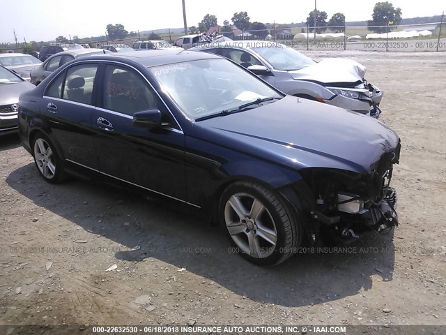 WDDGF8BB4BR155228 - 2011 MERCEDES-BENZ C 300 4MATIC Dark Blue photo 1