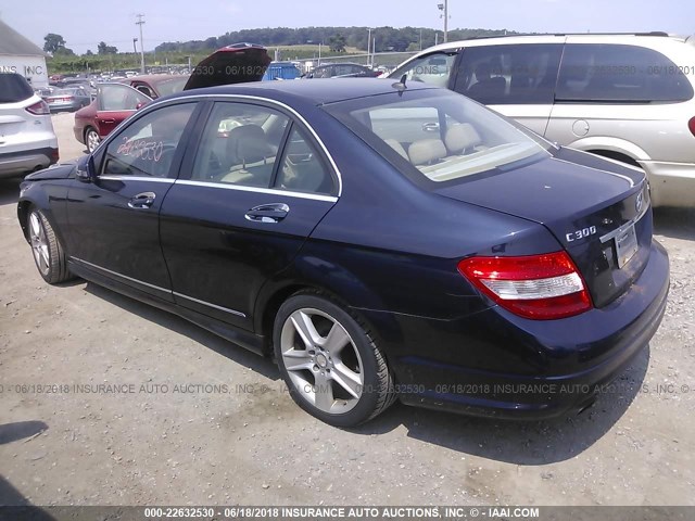 WDDGF8BB4BR155228 - 2011 MERCEDES-BENZ C 300 4MATIC Dark Blue photo 3