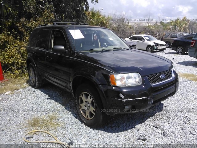 1FMCU041X4KA25126 - 2004 FORD ESCAPE LIMITED BLACK photo 1