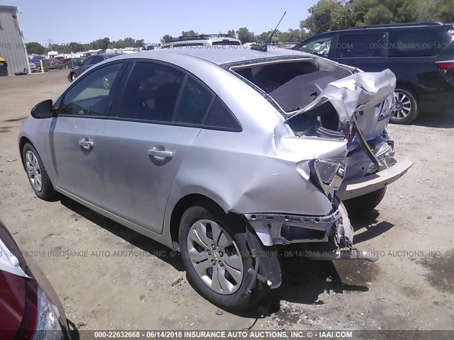 1G1PA5SH0D7249206 - 2013 CHEVROLET CRUZE LS SILVER photo 3