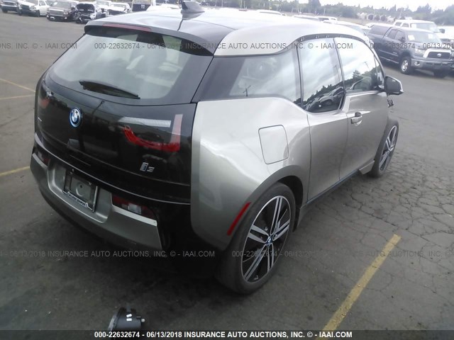 WBY1Z4C57GV507627 - 2016 BMW I3 REX GRAY photo 4