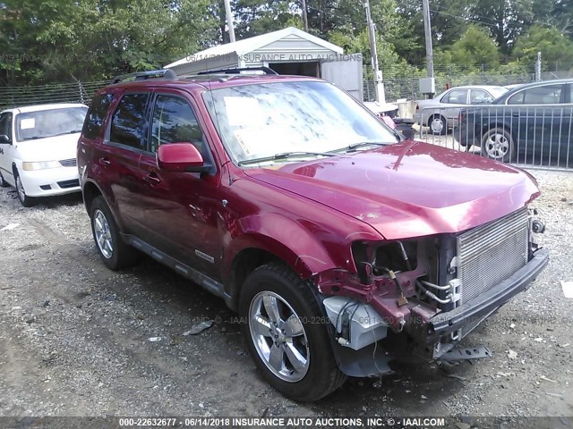 1FMCU04198KB47210 - 2008 FORD ESCAPE LIMITED RED photo 1