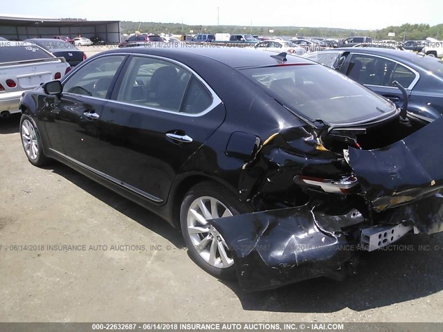 JTHDL1EF8A5001072 - 2010 LEXUS LS 460L BLACK photo 3