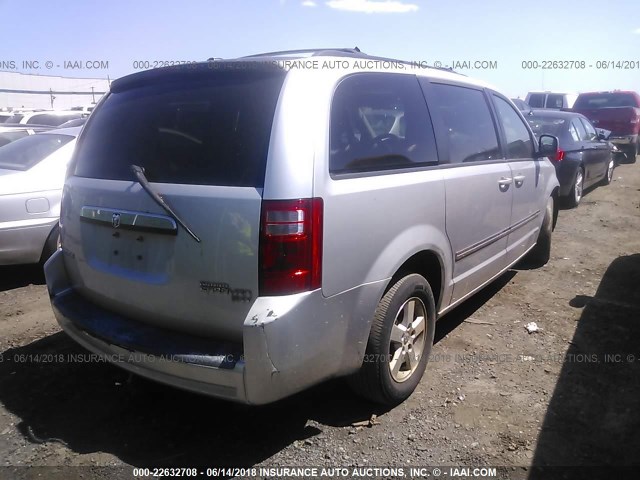 2D8HN54149R682759 - 2009 DODGE GRAND CARAVAN SXT SILVER photo 4