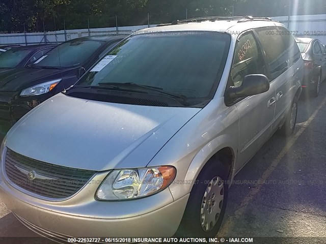 2C8GP44391R421663 - 2001 CHRYSLER TOWN & COUNTRY LX SILVER photo 2