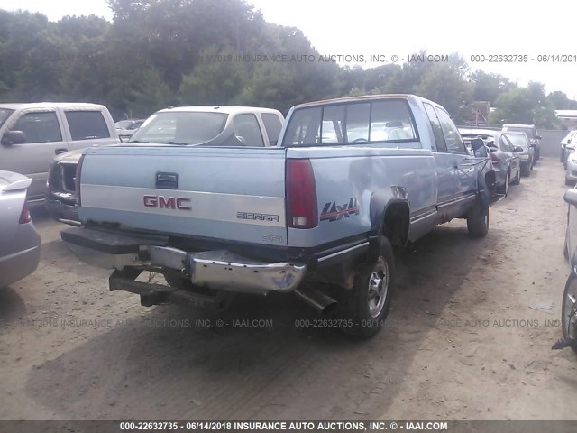 2GTGK39NXK1560351 - 1989 GMC SIERRA K3500 BLUE photo 4