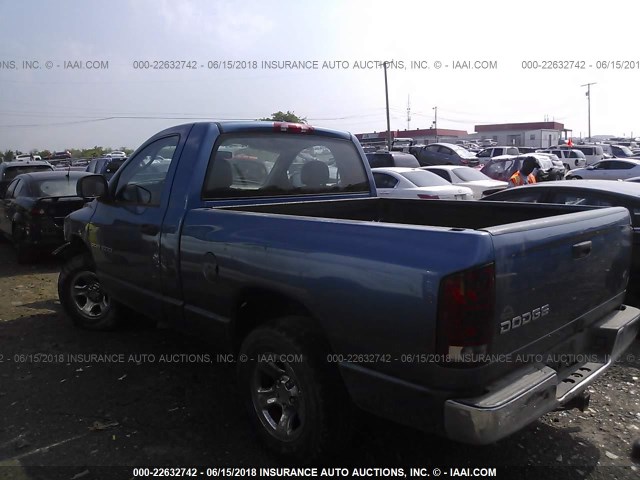 1D7HA16K03J652894 - 2003 DODGE RAM 1500 ST BLUE photo 3