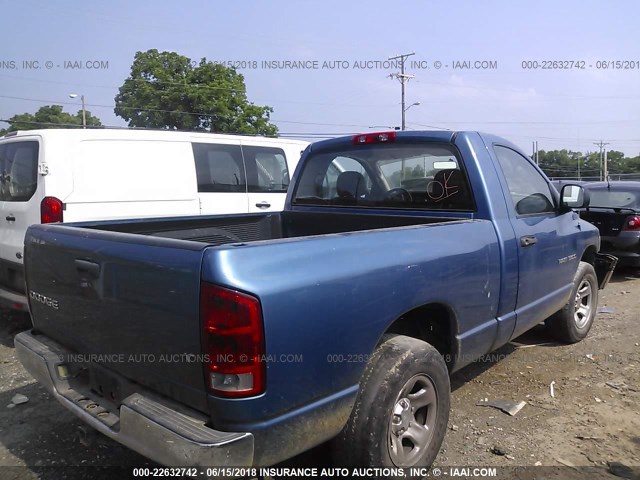 1D7HA16K03J652894 - 2003 DODGE RAM 1500 ST BLUE photo 4