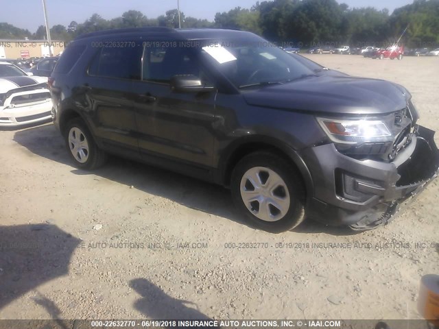 1FM5K8AR5GGA47324 - 2016 FORD EXPLORER POLICE INTERCEPTOR GRAY photo 1