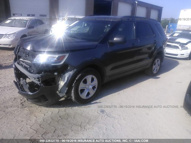 1FM5K8AR5GGA47324 - 2016 FORD EXPLORER POLICE INTERCEPTOR GRAY photo 2