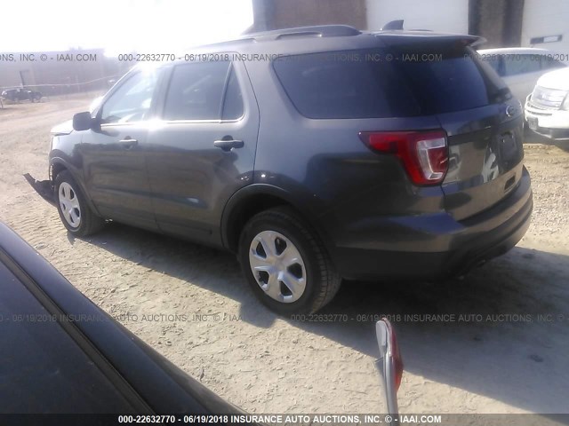 1FM5K8AR5GGA47324 - 2016 FORD EXPLORER POLICE INTERCEPTOR GRAY photo 3