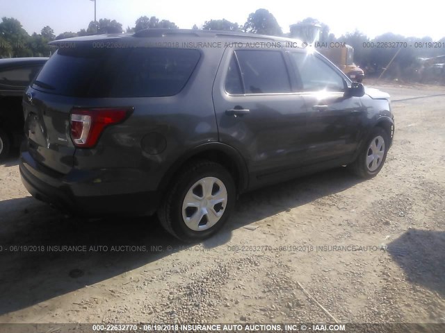 1FM5K8AR5GGA47324 - 2016 FORD EXPLORER POLICE INTERCEPTOR GRAY photo 4