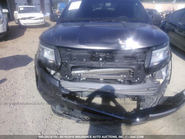 1FM5K8AR5GGA47324 - 2016 FORD EXPLORER POLICE INTERCEPTOR GRAY photo 6