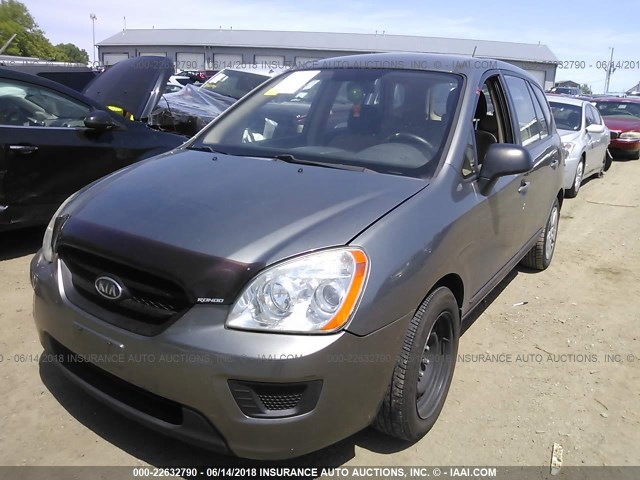 KNAFG528597268968 - 2009 KIA RONDO LX/EX GRAY photo 2