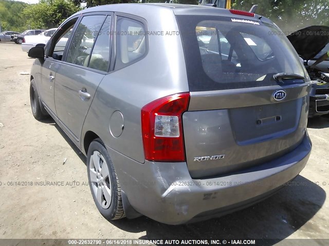 KNAFG528597268968 - 2009 KIA RONDO LX/EX GRAY photo 3