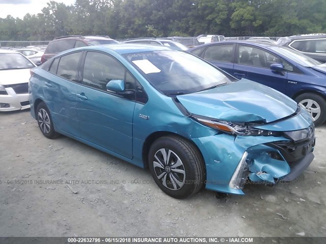 JTDKARFP9H3049402 - 2017 TOYOTA PRIUS PRIME  青绿色 照片 1