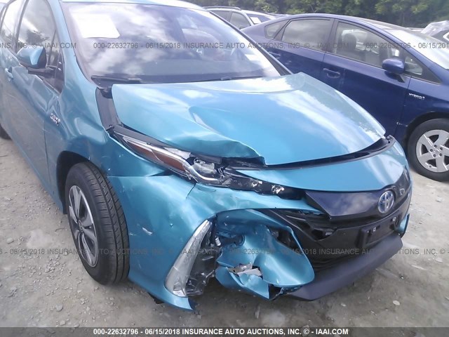 JTDKARFP9H3049402 - 2017 TOYOTA PRIUS PRIME  TURQUOISE photo 6