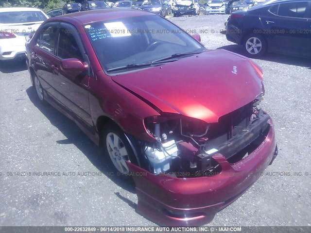 2T1BR32E78C896985 - 2008 TOYOTA COROLLA CE/LE/S RED photo 1