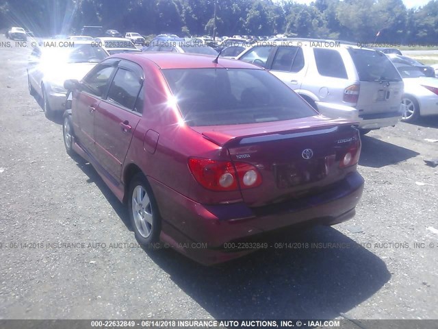 2T1BR32E78C896985 - 2008 TOYOTA COROLLA CE/LE/S RED photo 3