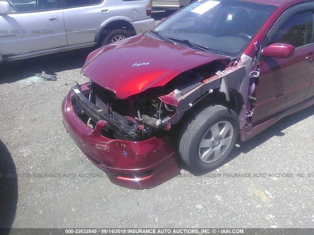 2T1BR32E78C896985 - 2008 TOYOTA COROLLA CE/LE/S RED photo 6