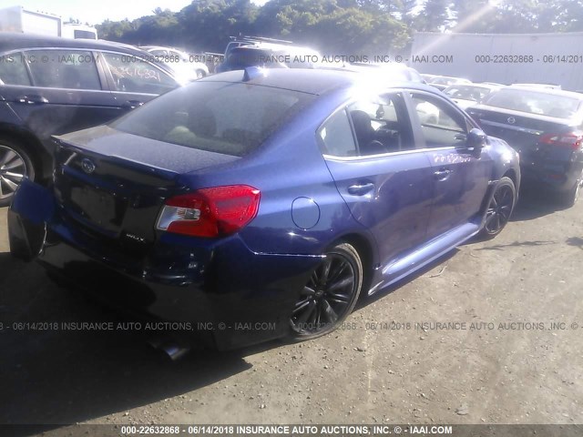 JF1VA1A6XJ9816275 - 2018 SUBARU WRX BLUE photo 4