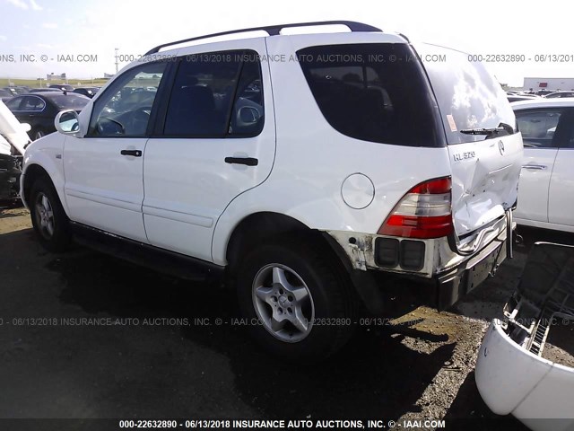 4JGAB54E3XA096420 - 1999 MERCEDES-BENZ ML 320 WHITE photo 3