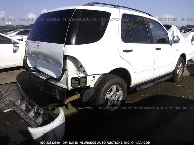 4JGAB54E3XA096420 - 1999 MERCEDES-BENZ ML 320 WHITE photo 4