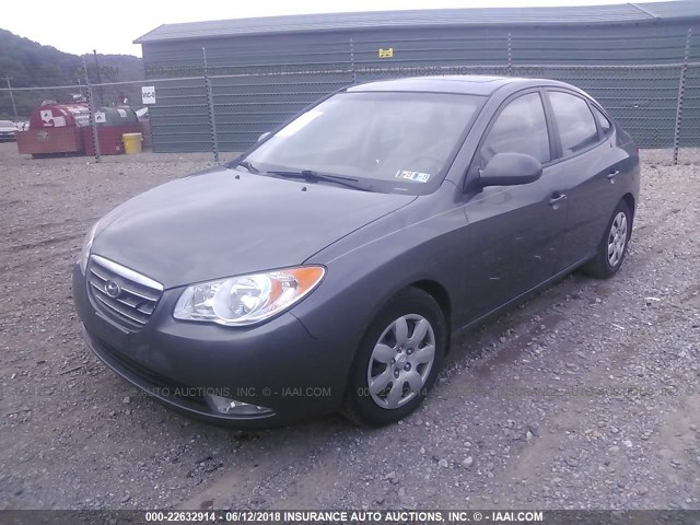 KMHDU46D17U242138 - 2007 HYUNDAI ELANTRA GLS/SE/LIMITED GRAY photo 2