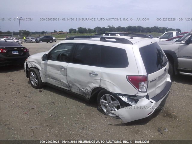 JF2SH64689H776668 - 2009 SUBARU FORESTER 2.5X LIMITED WHITE photo 3