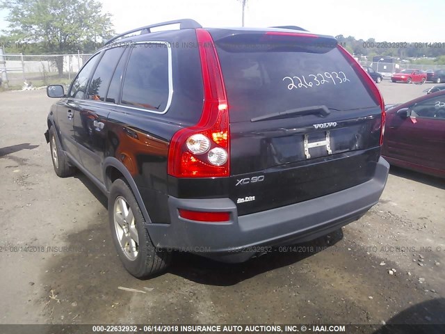 YV4CN592X61287301 - 2006 VOLVO XC90 BLACK photo 3