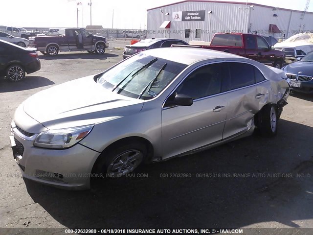 1G11B5SL6EF191942 - 2014 CHEVROLET MALIBU LS GRAY photo 2