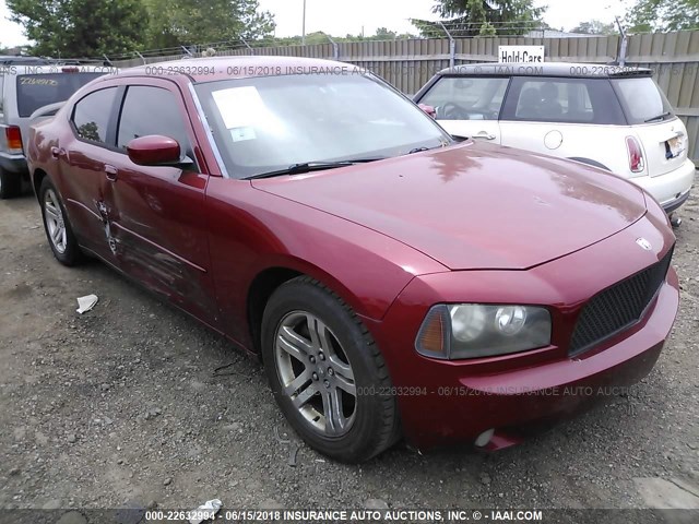 2B3KA53H86H131753 - 2006 DODGE CHARGER R/T RED photo 1