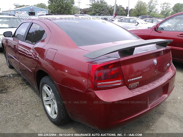 2B3KA53H86H131753 - 2006 DODGE CHARGER R/T RED photo 3