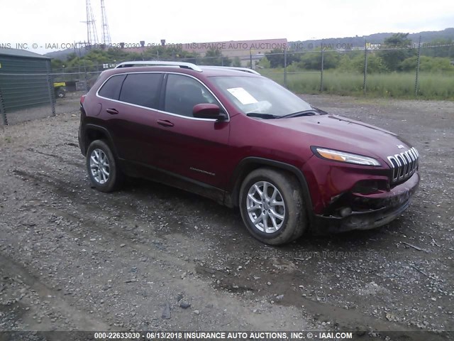 1C4PJMCS2FW589302 - 2015 JEEP CHEROKEE LATITUDE RED photo 1