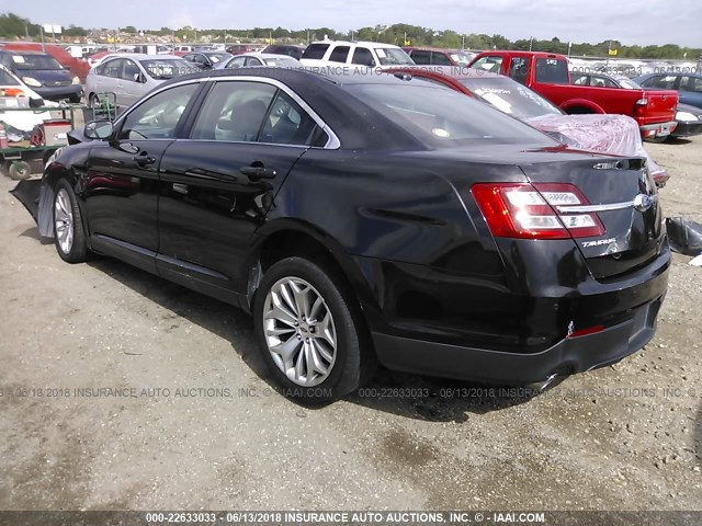 1FAHP2F87FG165668 - 2015 FORD TAURUS LIMITED BLACK photo 3