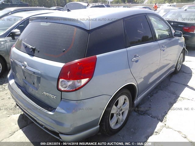 2T1KR32E93C064380 - 2003 TOYOTA COROLLA MATRIX XR BLUE photo 4