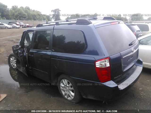 KNDMB233X66100206 - 2006 KIA SEDONA EX/LX BLUE photo 3