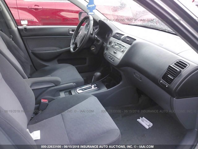 JHMES96605S015222 - 2005 HONDA CIVIC HYBRID GRAY photo 5