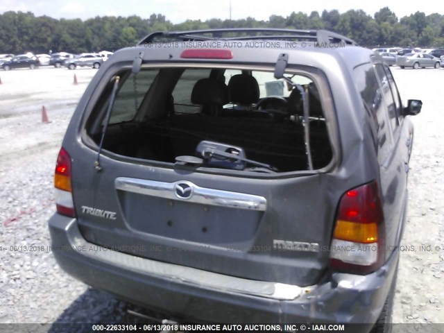 4F2CZ96124KM11188 - 2004 MAZDA TRIBUTE ES GRAY photo 6