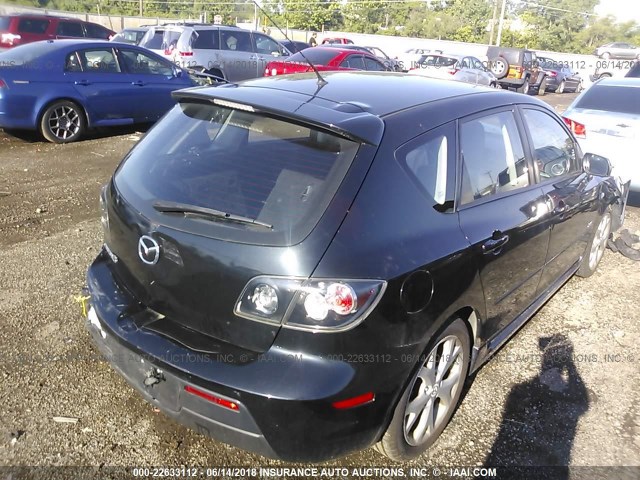 JM1BK343471728580 - 2007 MAZDA 3 HATCHBACK BLACK photo 4