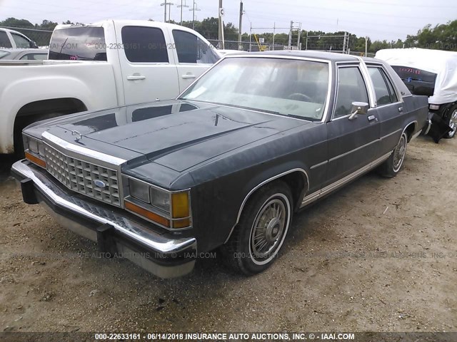 2FABP43F7FX208923 - 1985 FORD LTD CROWN VICTORIA GRAY photo 2