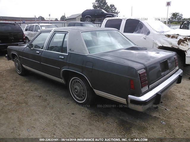 2FABP43F7FX208923 - 1985 FORD LTD CROWN VICTORIA GRAY photo 3