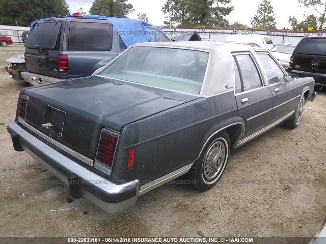 2FABP43F7FX208923 - 1985 FORD LTD CROWN VICTORIA GRAY photo 4